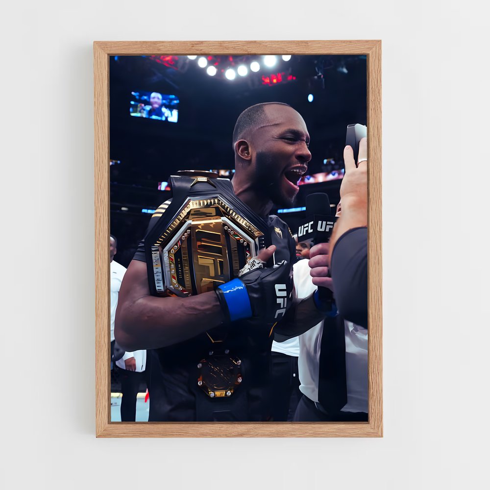 Poster Interview avec le Champion – affiche MMA (vue 4)